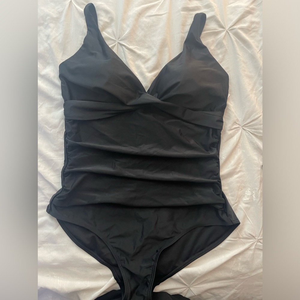 New, Plus size black bathing suit.